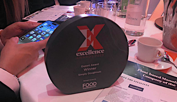 Trophy - winner of the Export Award at the Food Manufacture Excellence Awards 2023