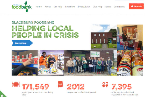 Visit the Blackburn Food Bank website